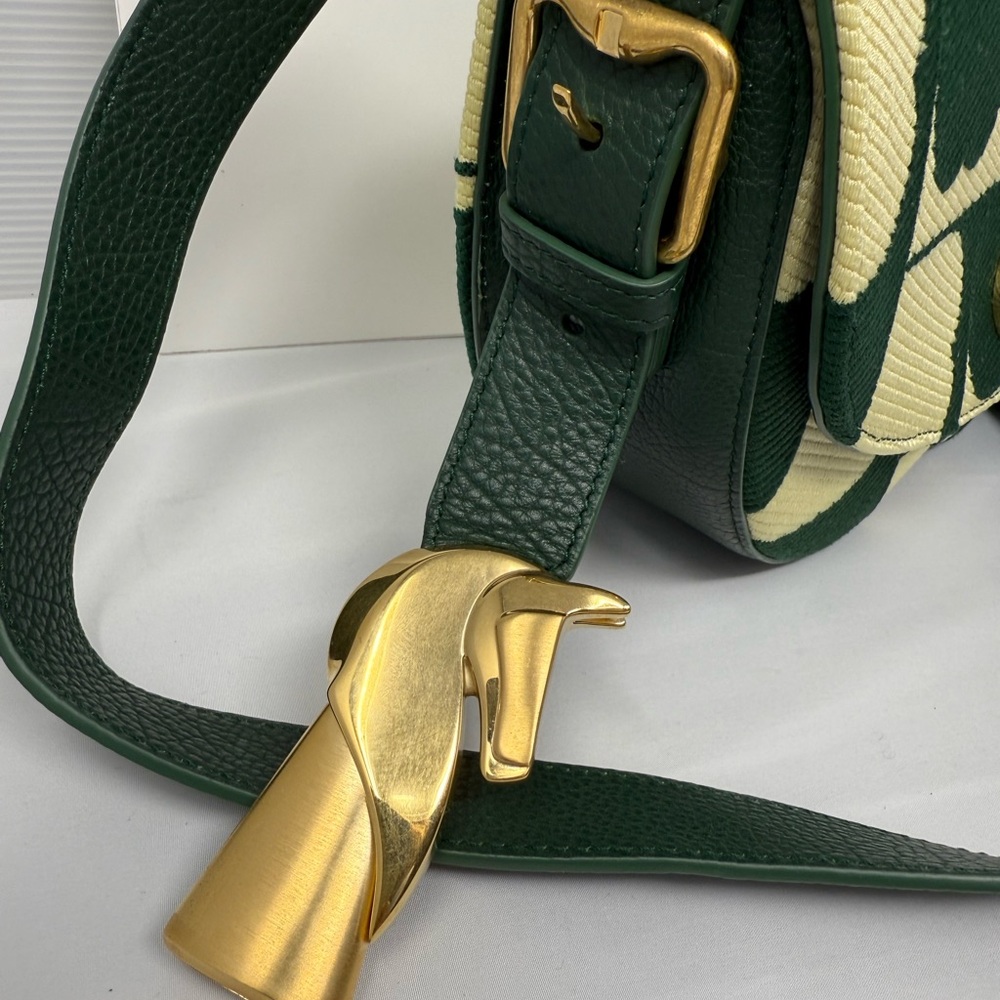Stylish Green and Cream Women's Bag - Picture 3 of 6